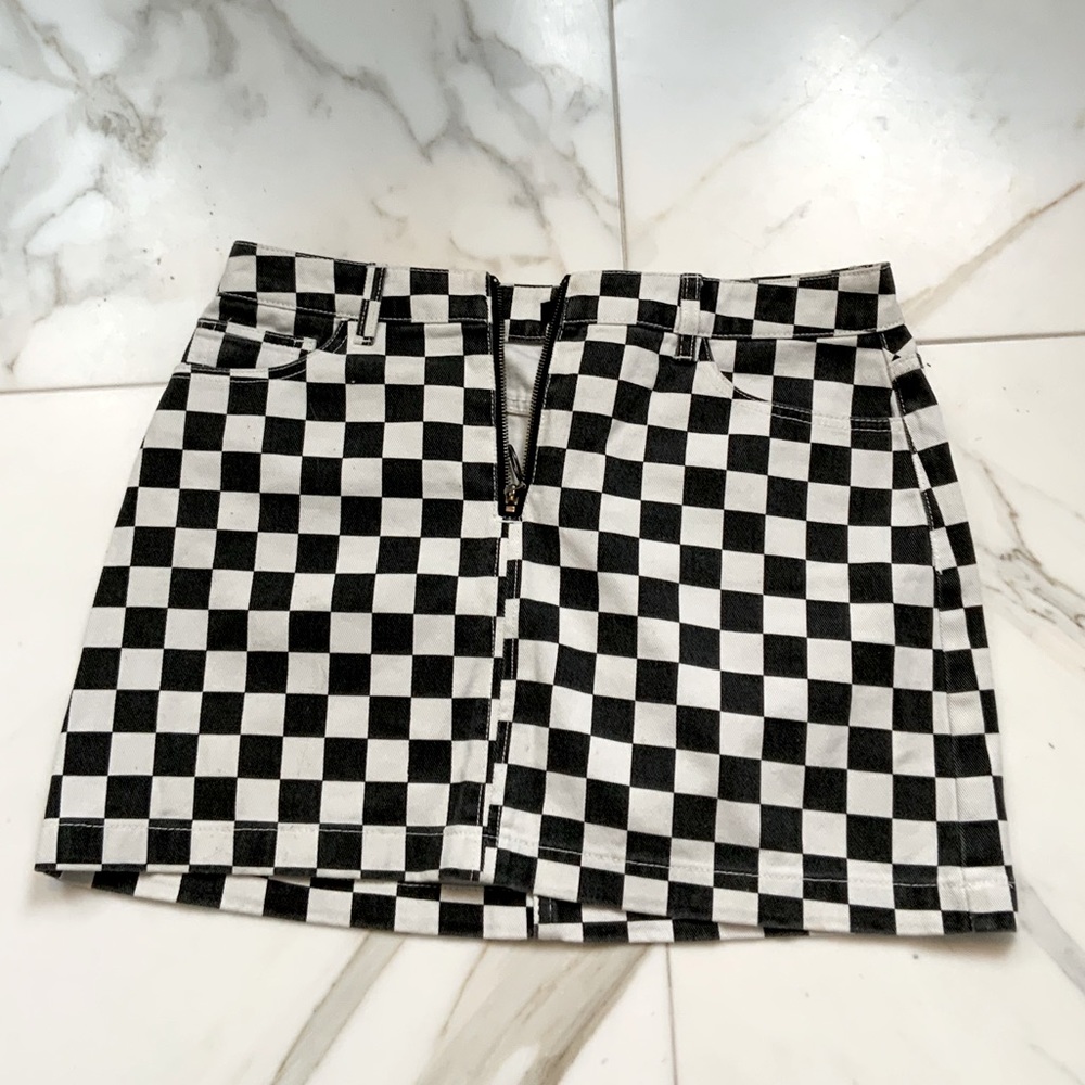 Black and White Checkered Urban Outfitters Skirt